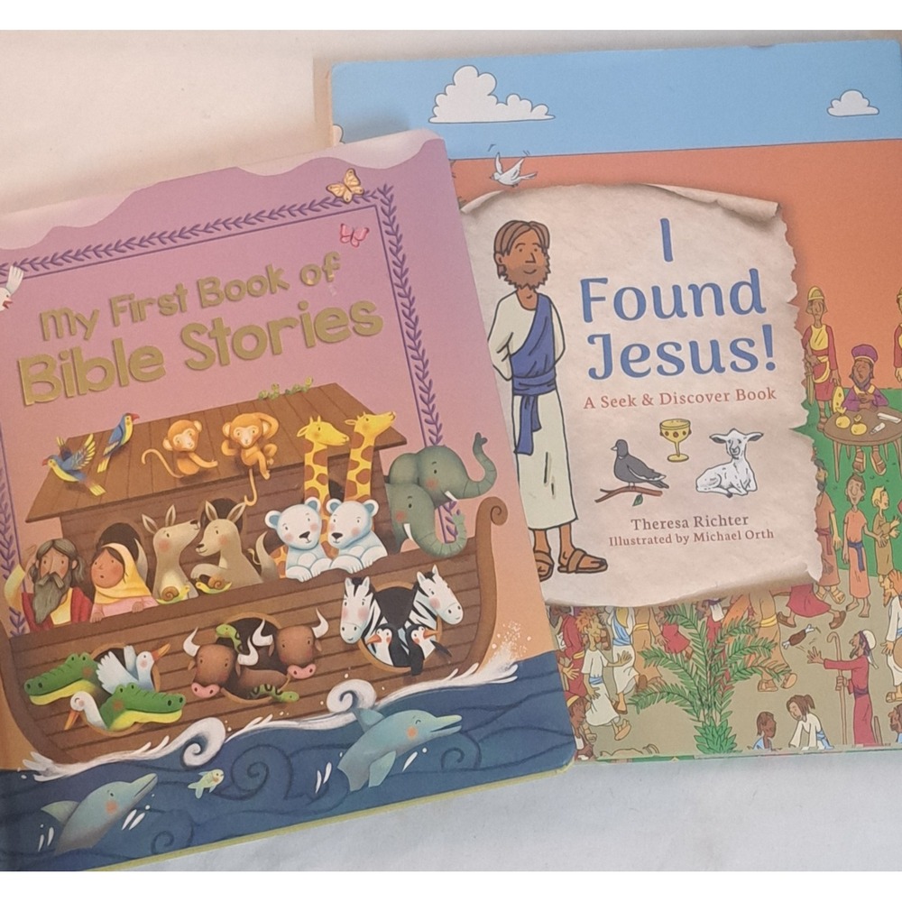 Christian Children's Book Lot My First Book of Bible Stories + I Found Jesus